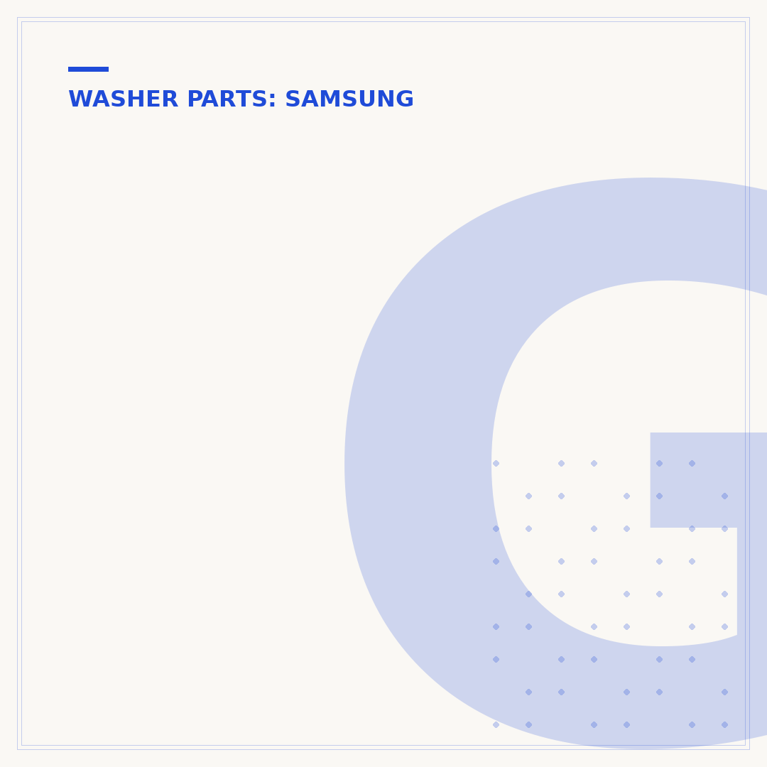 Genuine Samsung Washer Parts: Find Replacements