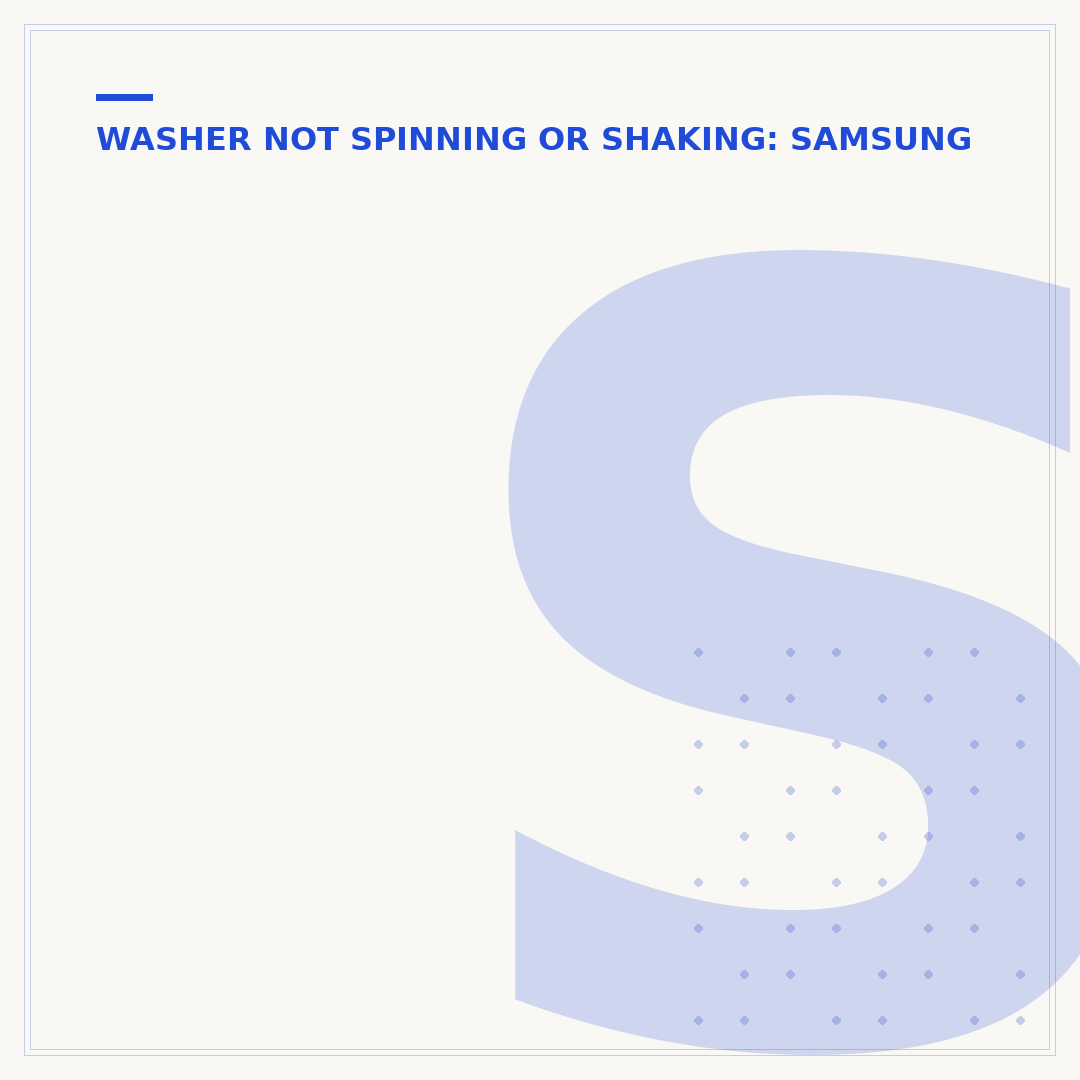 Samsung Washing Machine Unbalanced: Causes and Fixes