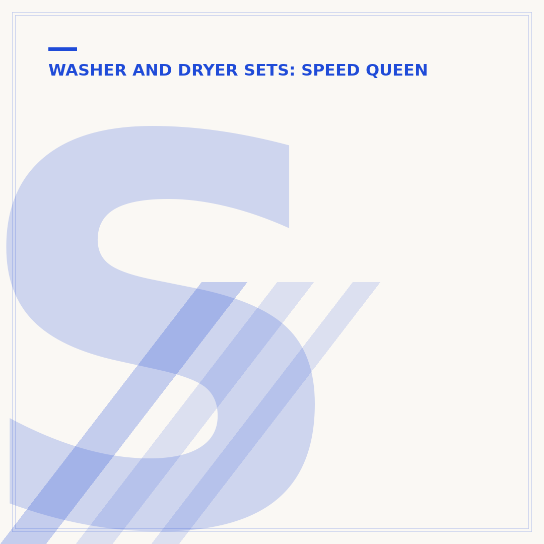 Stacking Speed Queen Washer and Dryer Units