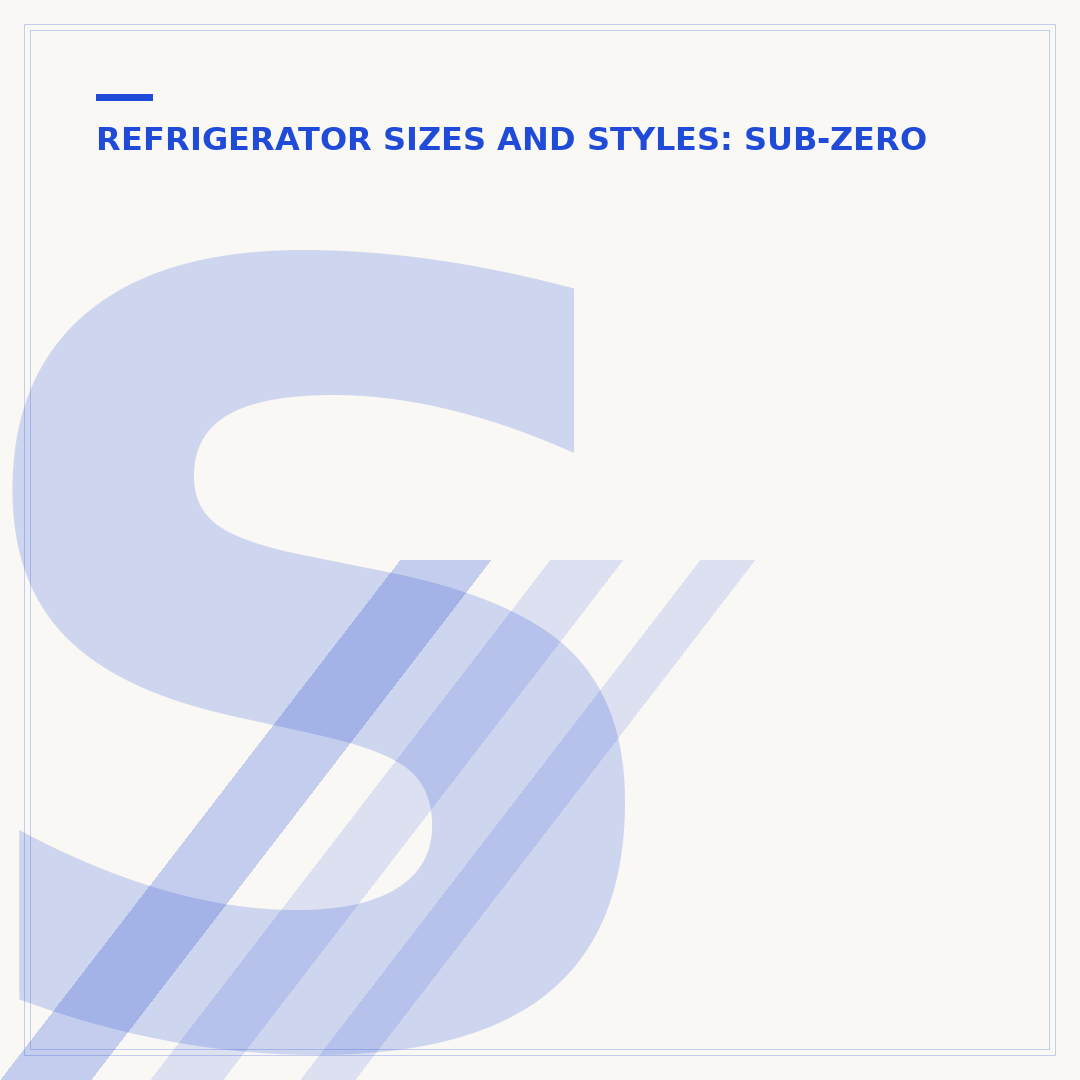 Sub-Zero Column Refrigerators: Design, Features, & Options