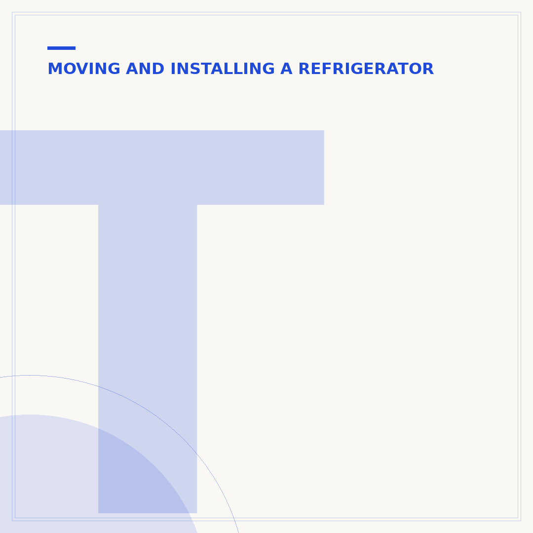 Transporting a Refrigerator on Its Side