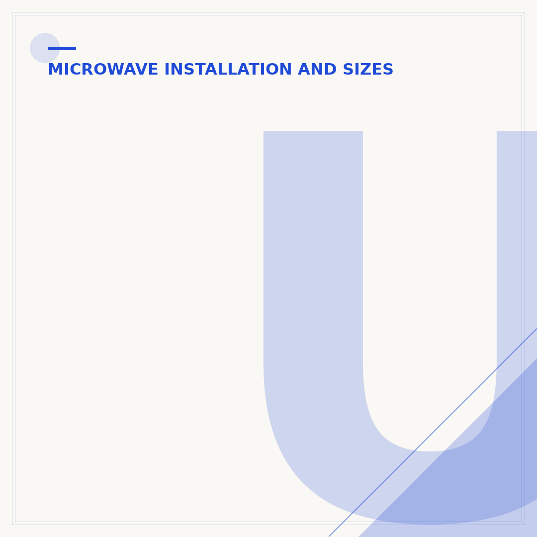 Under Cabinet Mount Microwave
