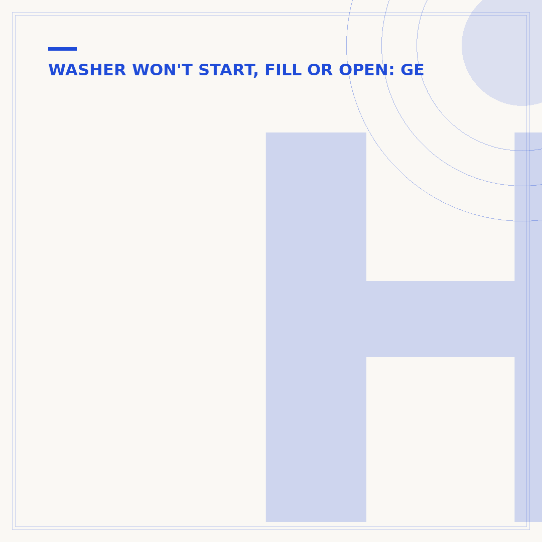 How to Unlock a GE Profile Washer