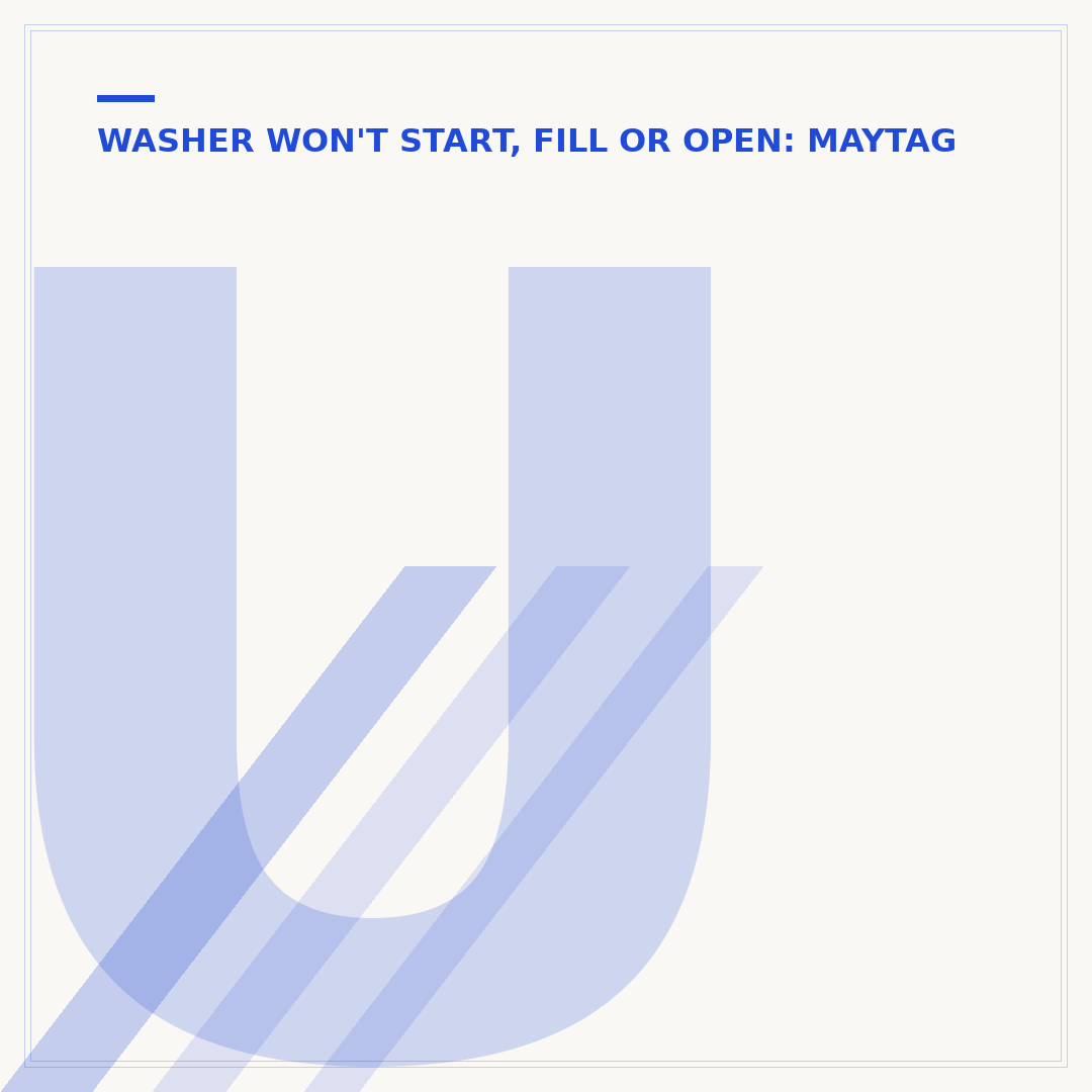 Unlock Maytag Top Loader Washer Without Power
