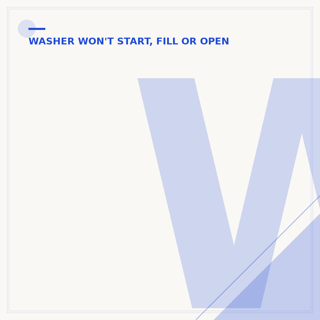 Washer Lid Lock Assembly: Repair and Troubleshooting
