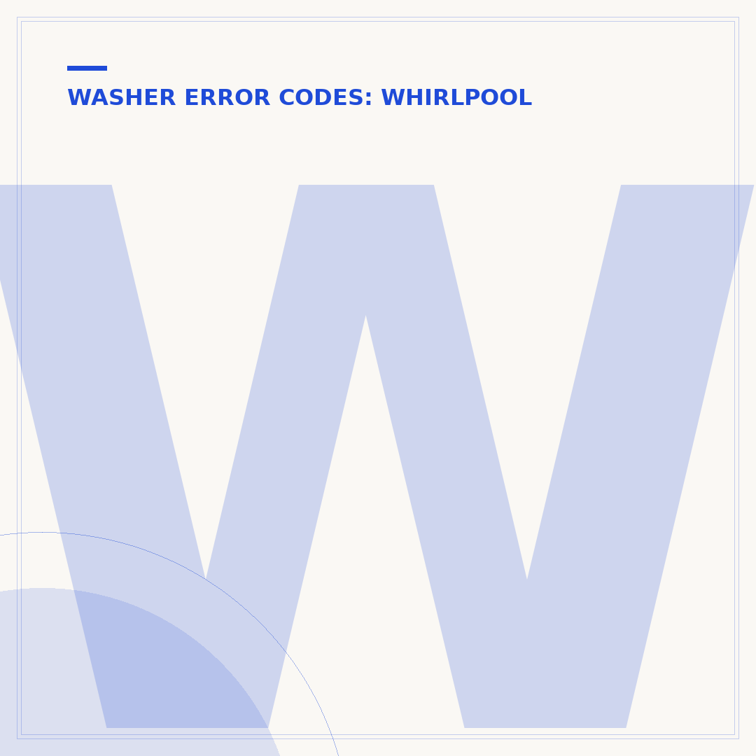 Whirlpool Cabrio Washer Code 5d: What It Means & How to Fix