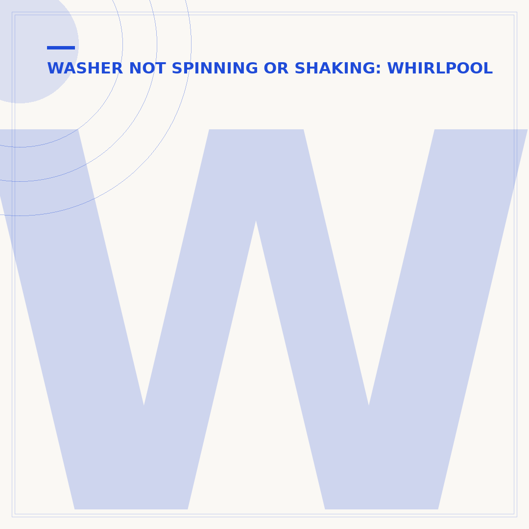 Whirlpool Cabrio Washer Not Spinning