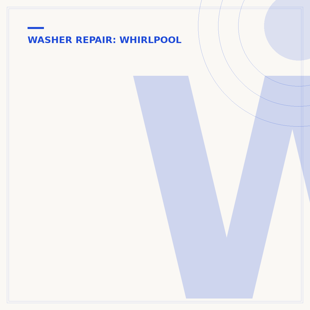 Whirlpool Cabrio Platinum Washer Repair