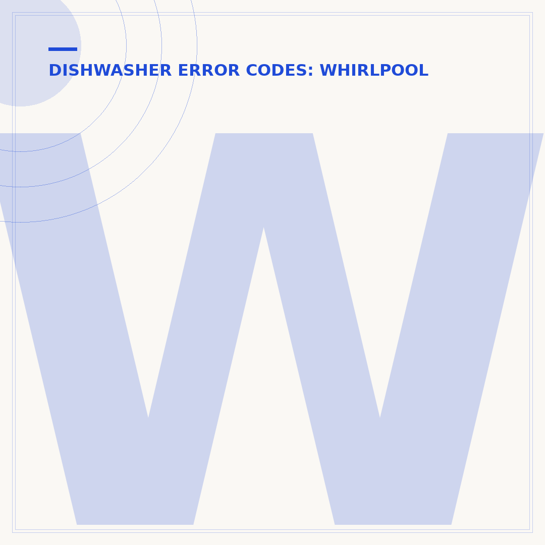 Whirlpool Dishwasher Diagnostic Mode Codes Explained