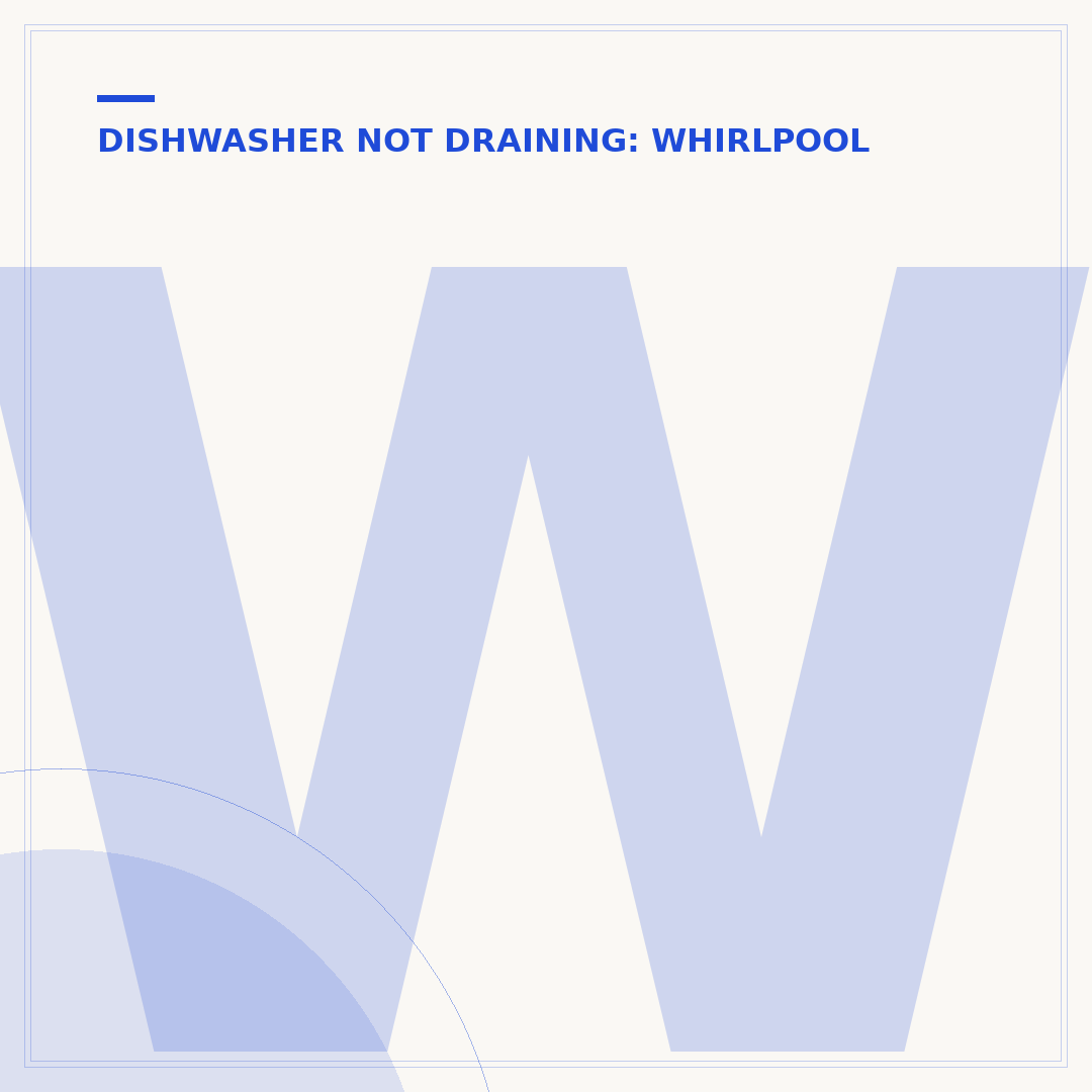 Whirlpool Dishwasher Drain Pump Repair
