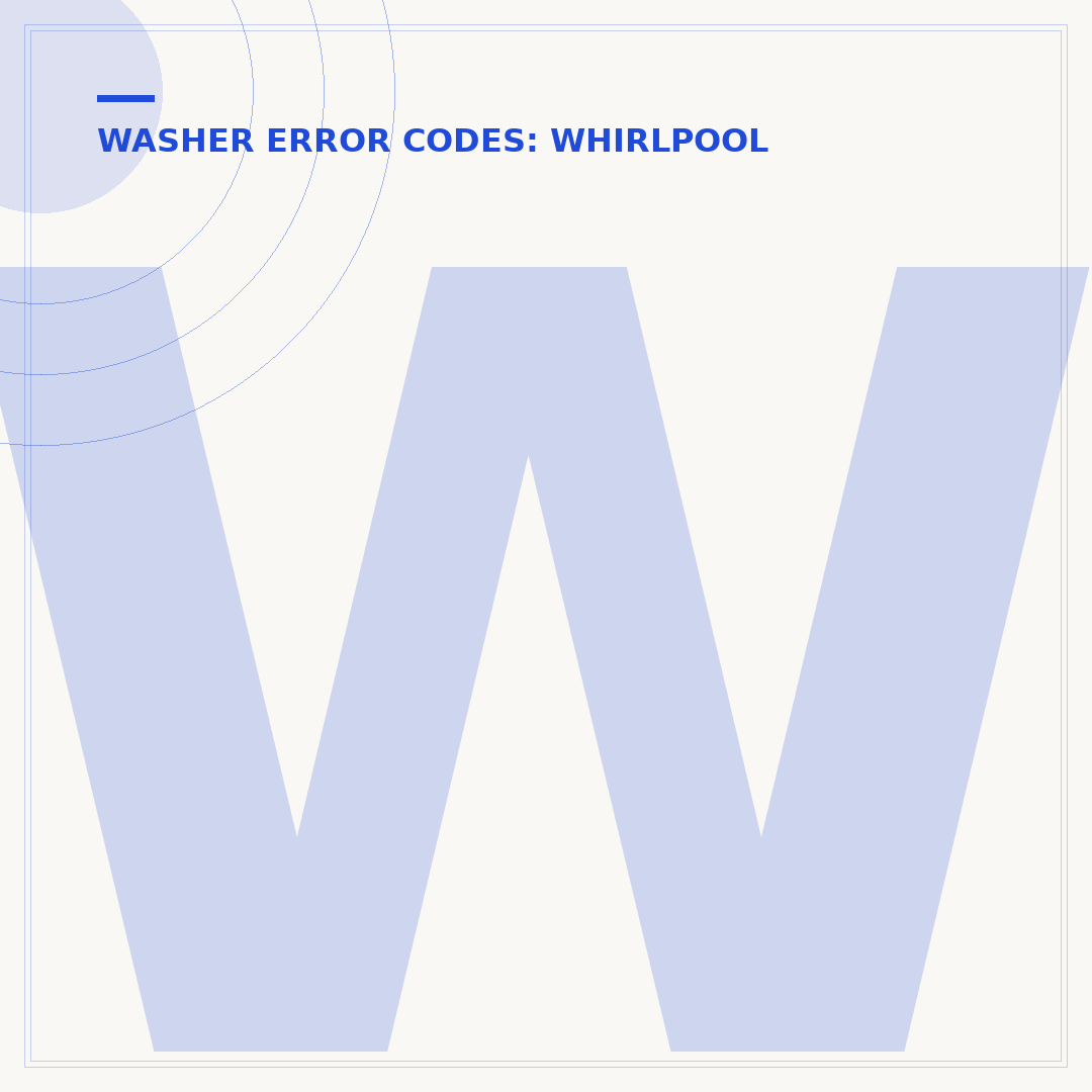 Whirlpool Front Load Washer Troubleshooting Codes