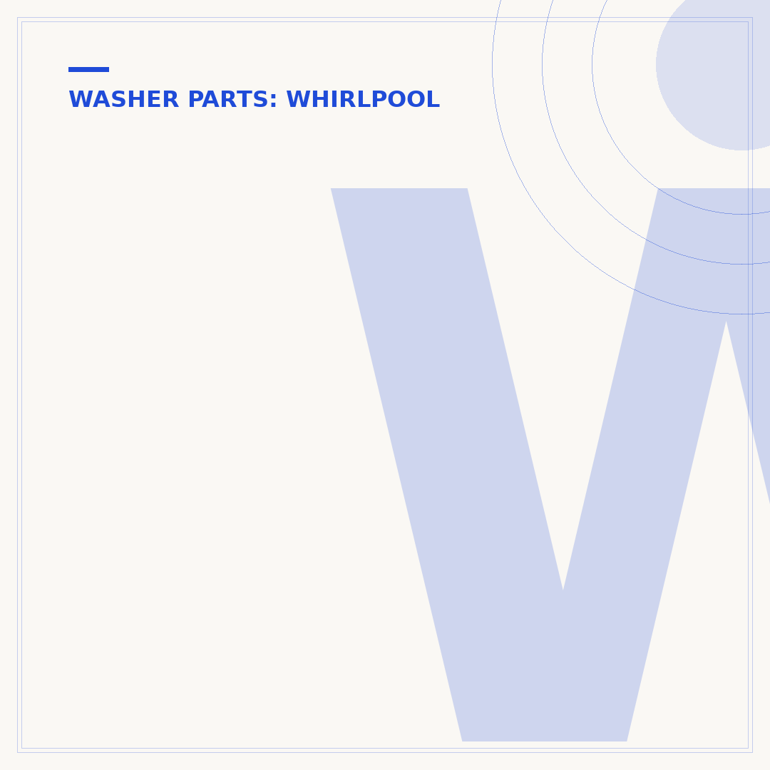 Whirlpool Washing Machine Replacement Parts