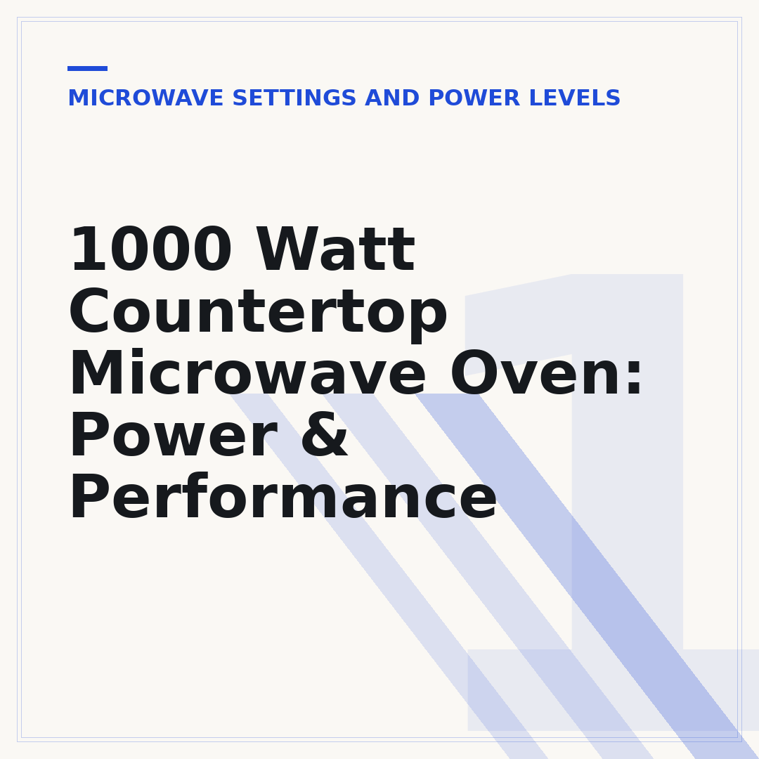 1000 Watt Countertop Microwave Oven: Power & Performance