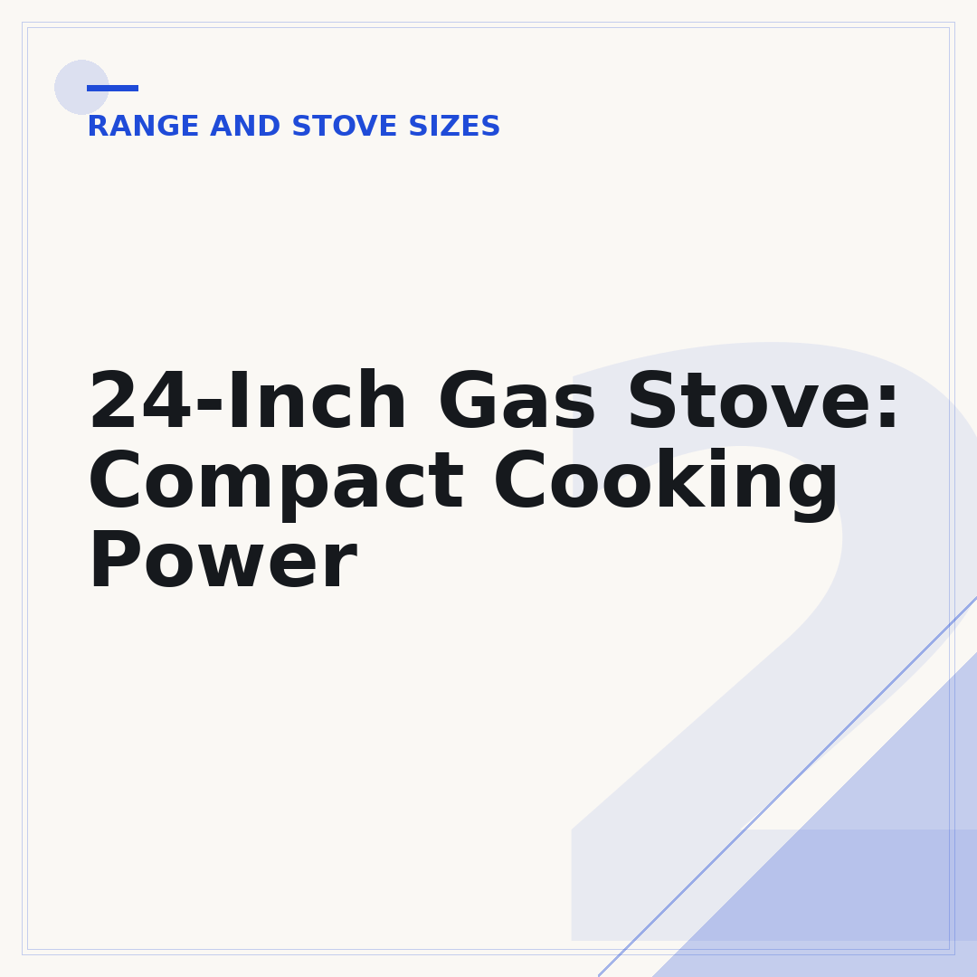 24-Inch Gas Stove: Compact Cooking Power
