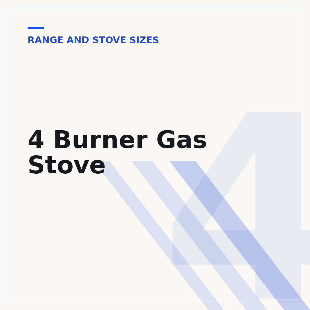 4 Burner Gas Stove