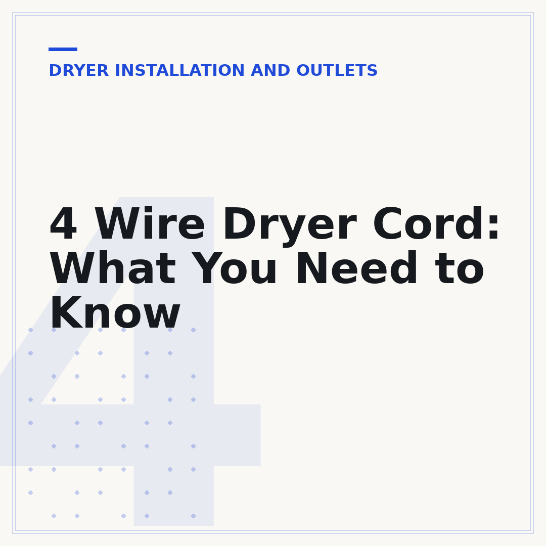 4 Wire Dryer Cord: What You Need to Know
