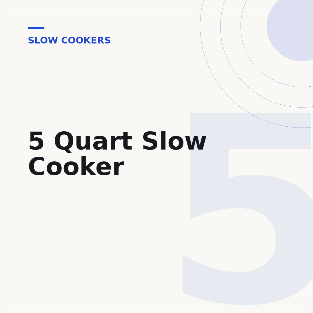 5 Quart Slow Cooker