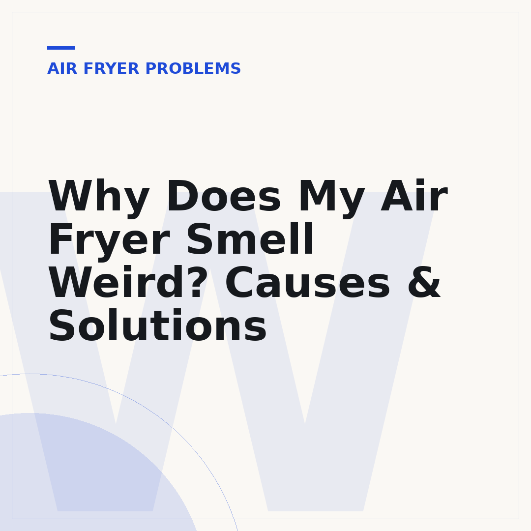 Why Does My Air Fryer Smell Weird? Causes & Solutions