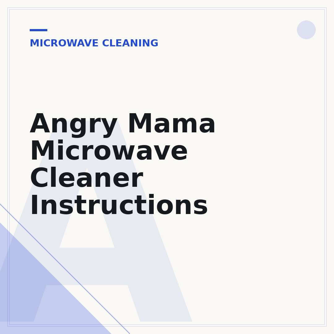 Angry Mama Microwave Cleaner Instructions