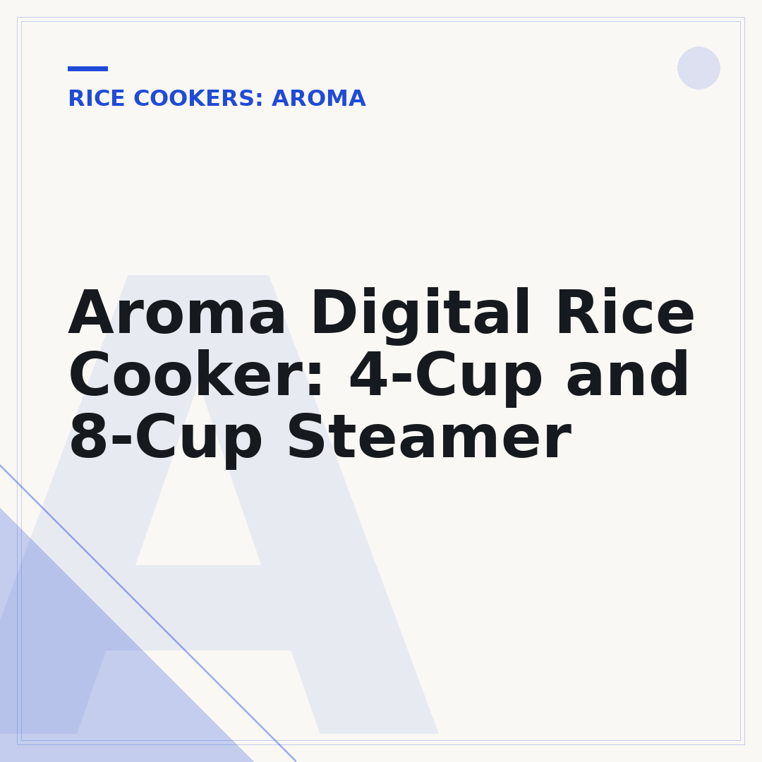 Aroma Digital Rice Cooker: 4-Cup and 8-Cup Steamer