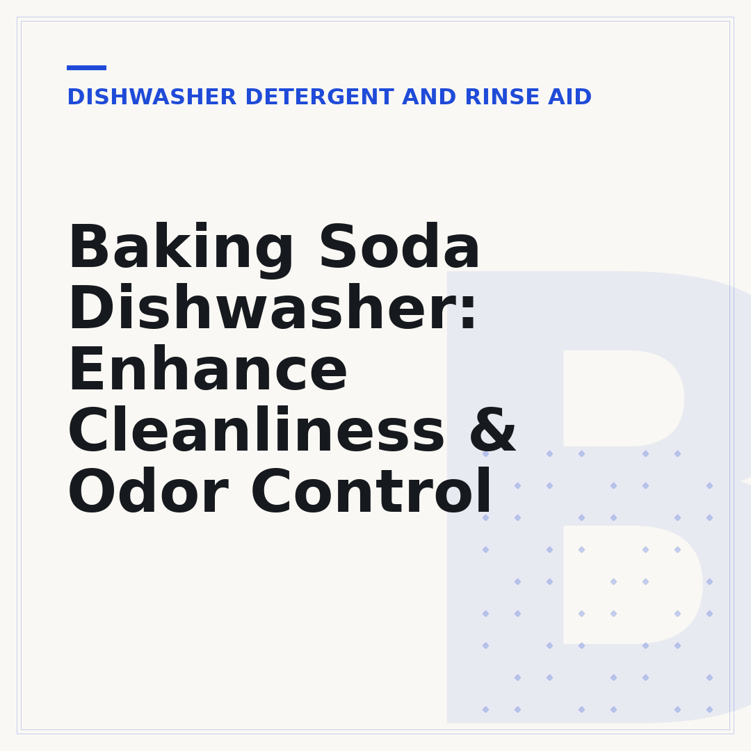 Baking Soda Dishwasher: Enhance Cleanliness & Odor Control