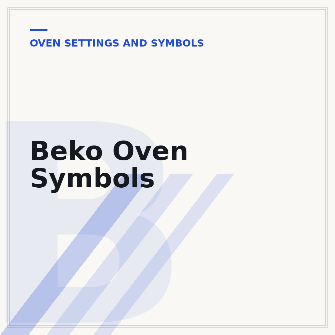 Beko Oven Symbols