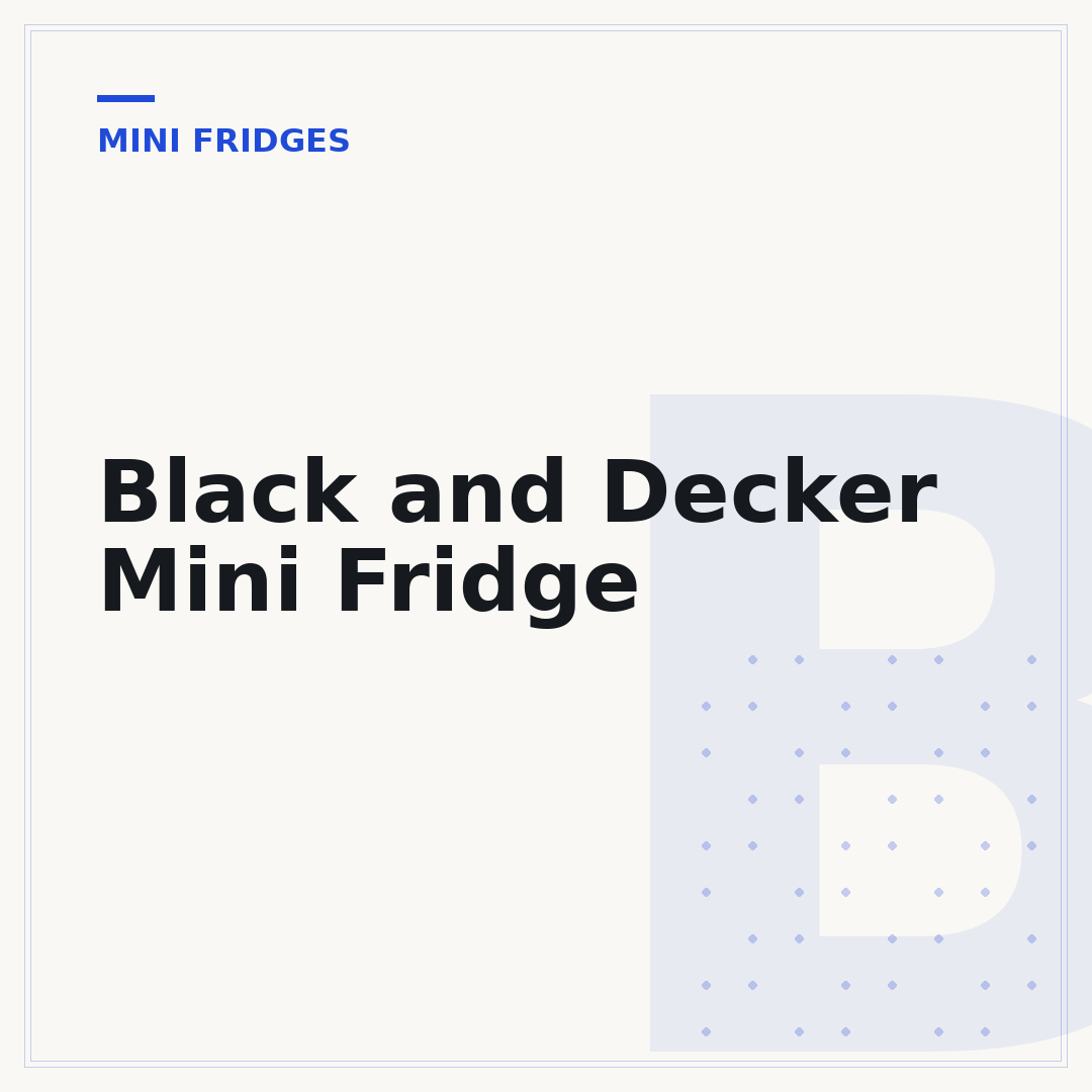 Black and Decker Mini Fridge