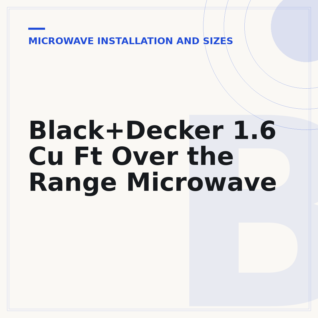Black+Decker 1.6 Cu Ft Over the Range Microwave