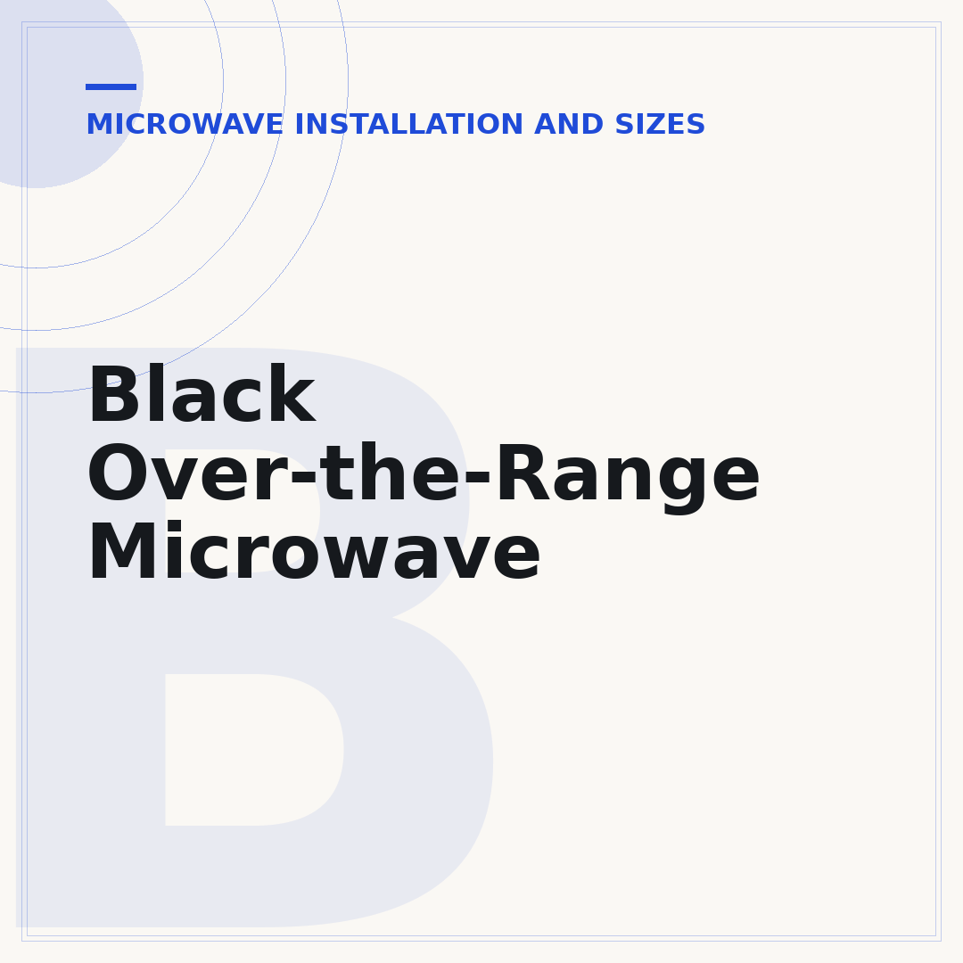 Black Over-the-Range Microwave