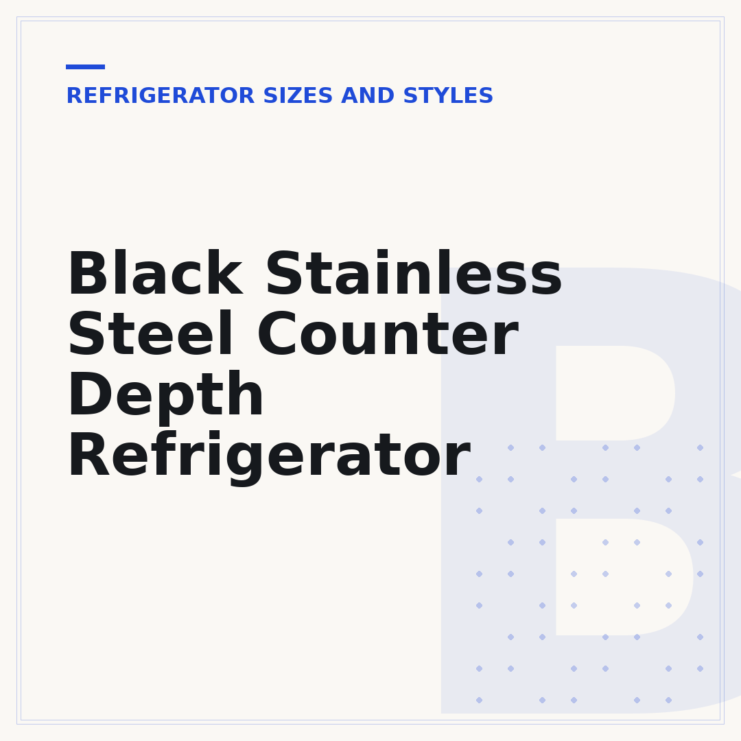Black Stainless Steel Counter Depth Refrigerator