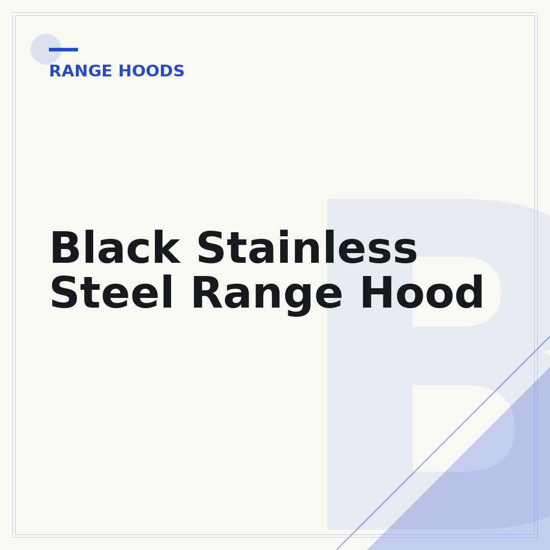Black Stainless Steel Range Hood