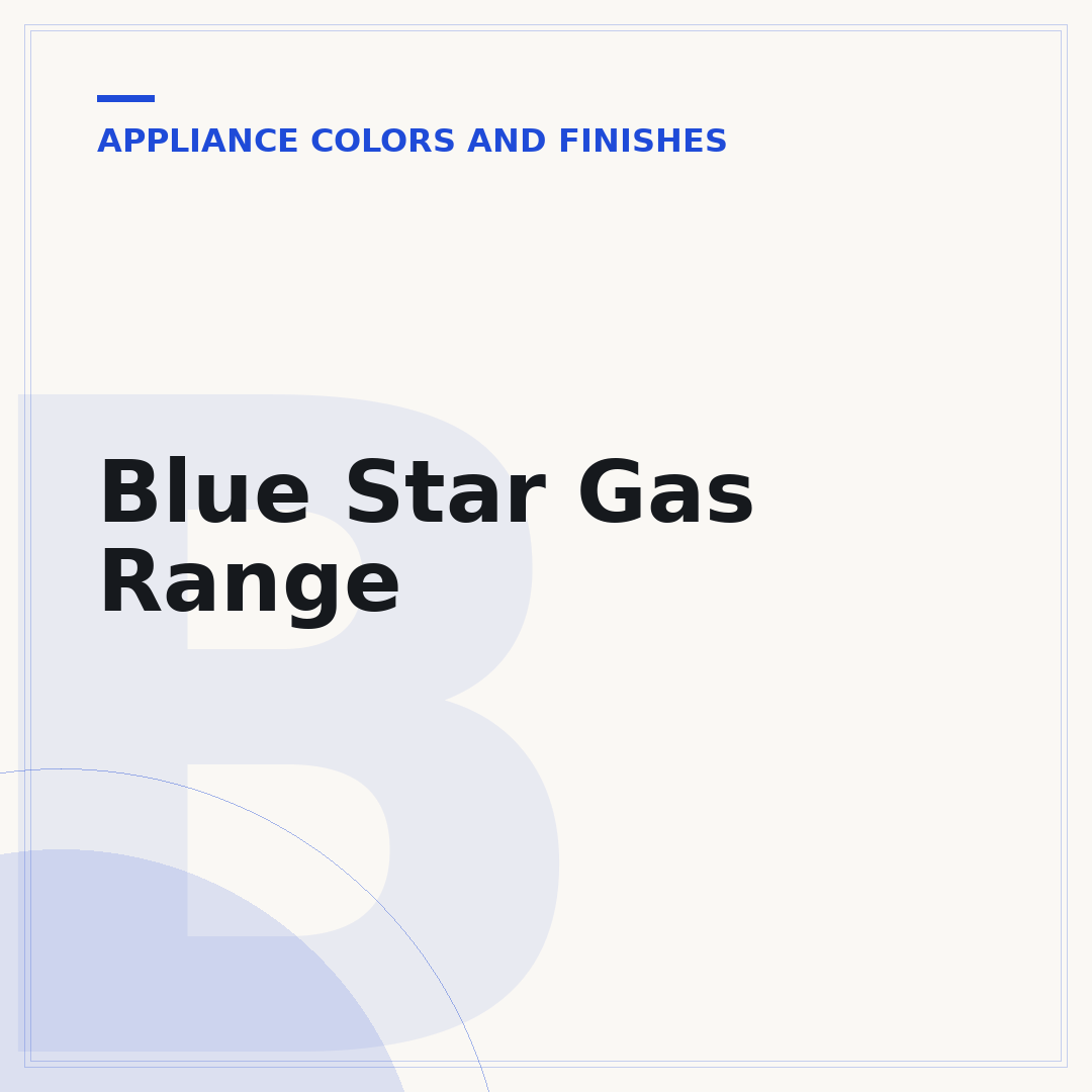 Blue Star Gas Range