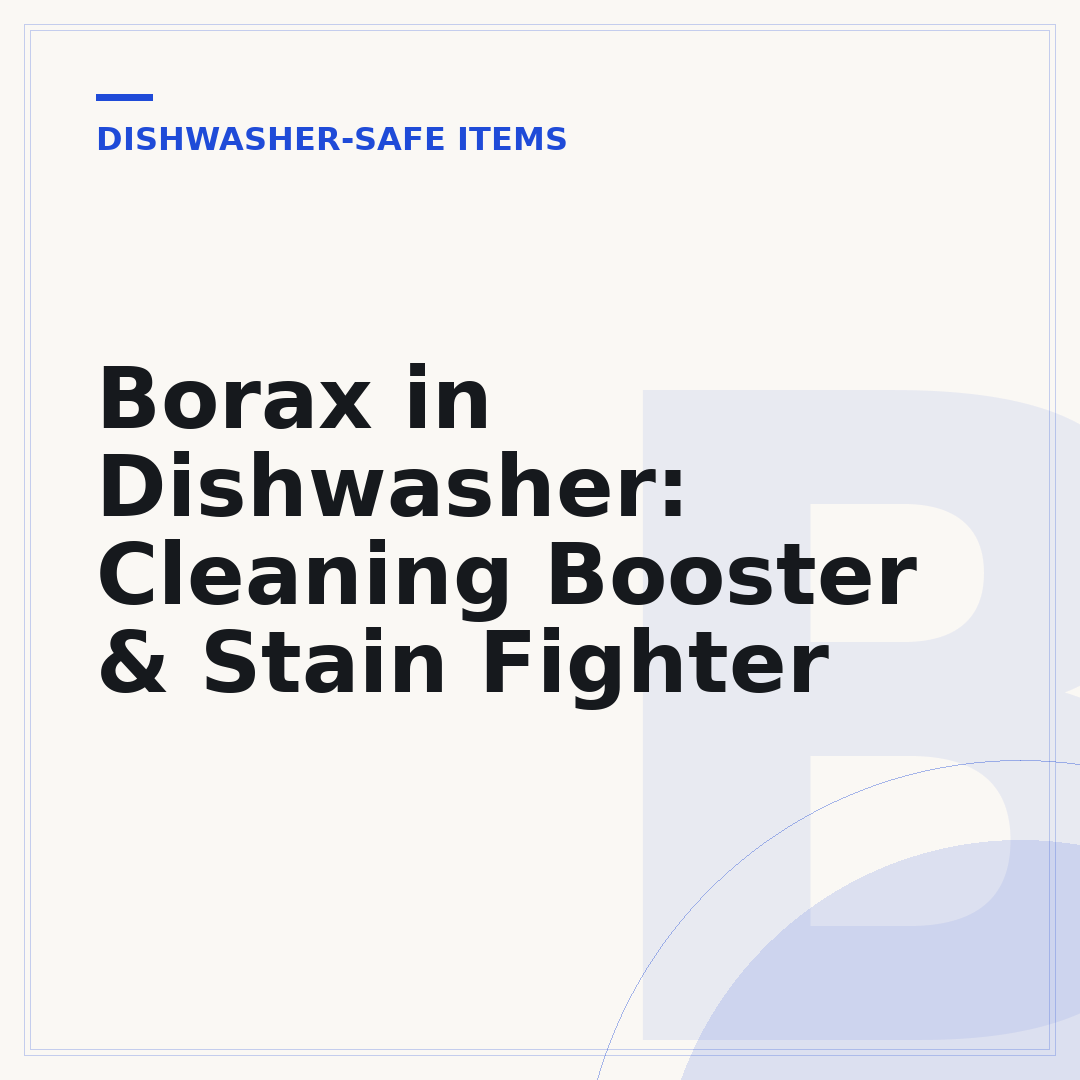 Borax in Dishwasher: Cleaning Booster & Stain Fighter