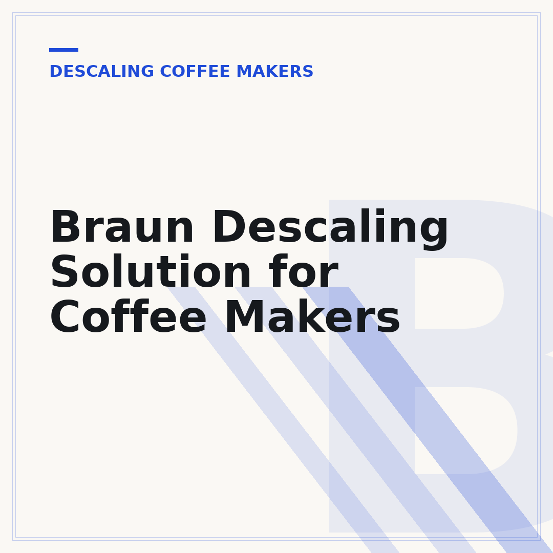Braun Descaling Solution for Coffee Makers