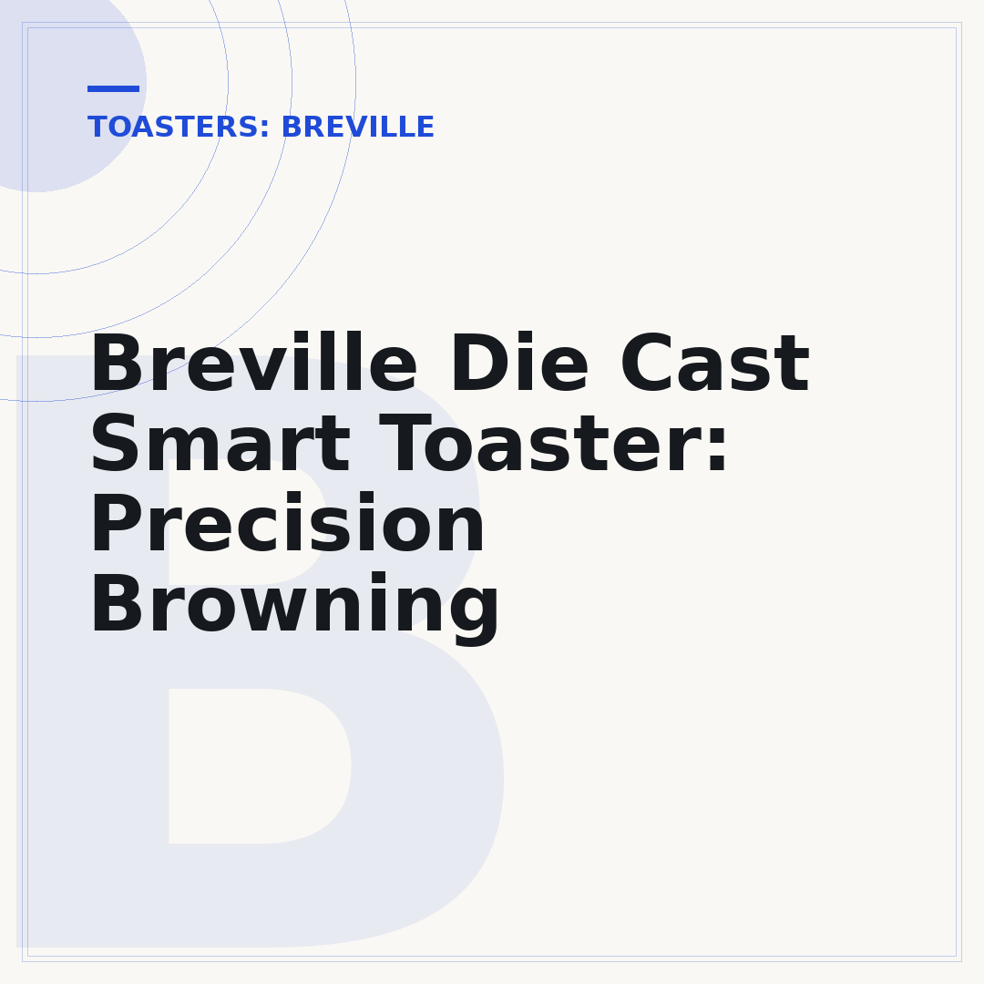 Breville Die Cast Smart Toaster: Precision Browning