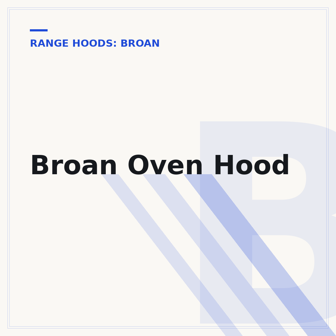 Broan Oven Hood