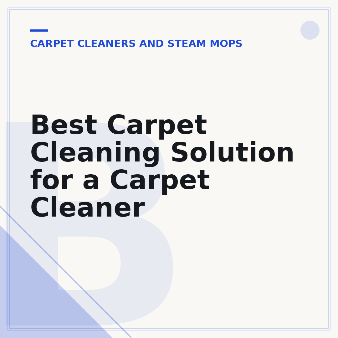 Best Carpet Cleaning Solution for a Carpet Cleaner