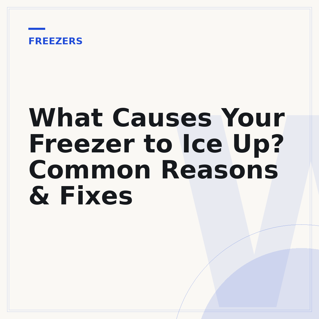 What Causes Your Freezer to Ice Up? Common Reasons & Fixes