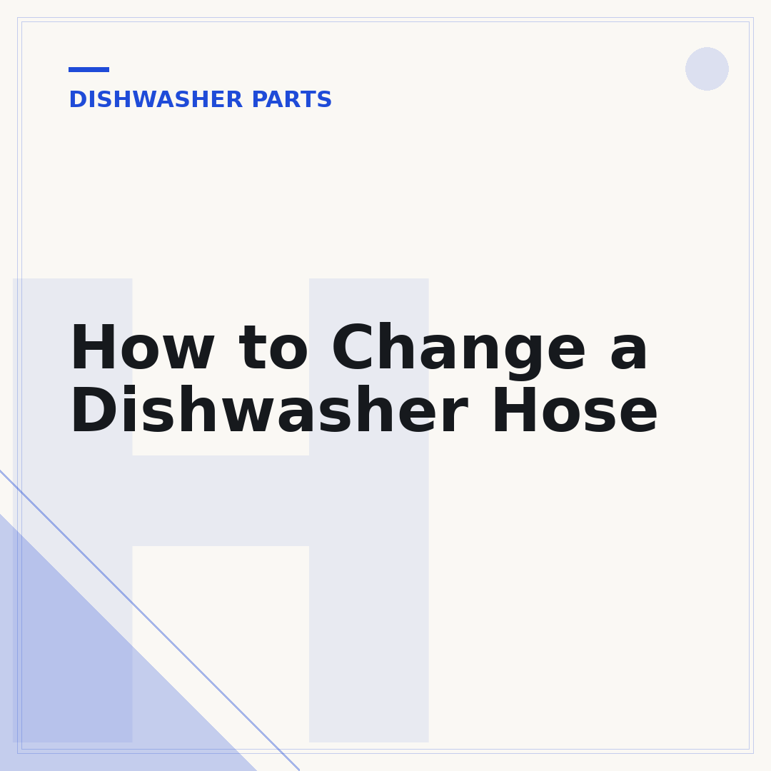 How to Change a Dishwasher Hose