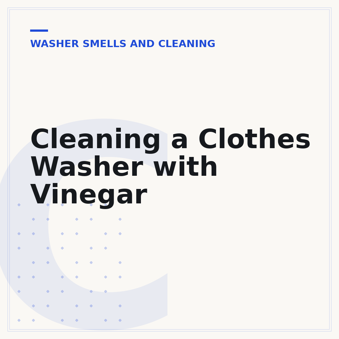 Cleaning a Clothes Washer with Vinegar