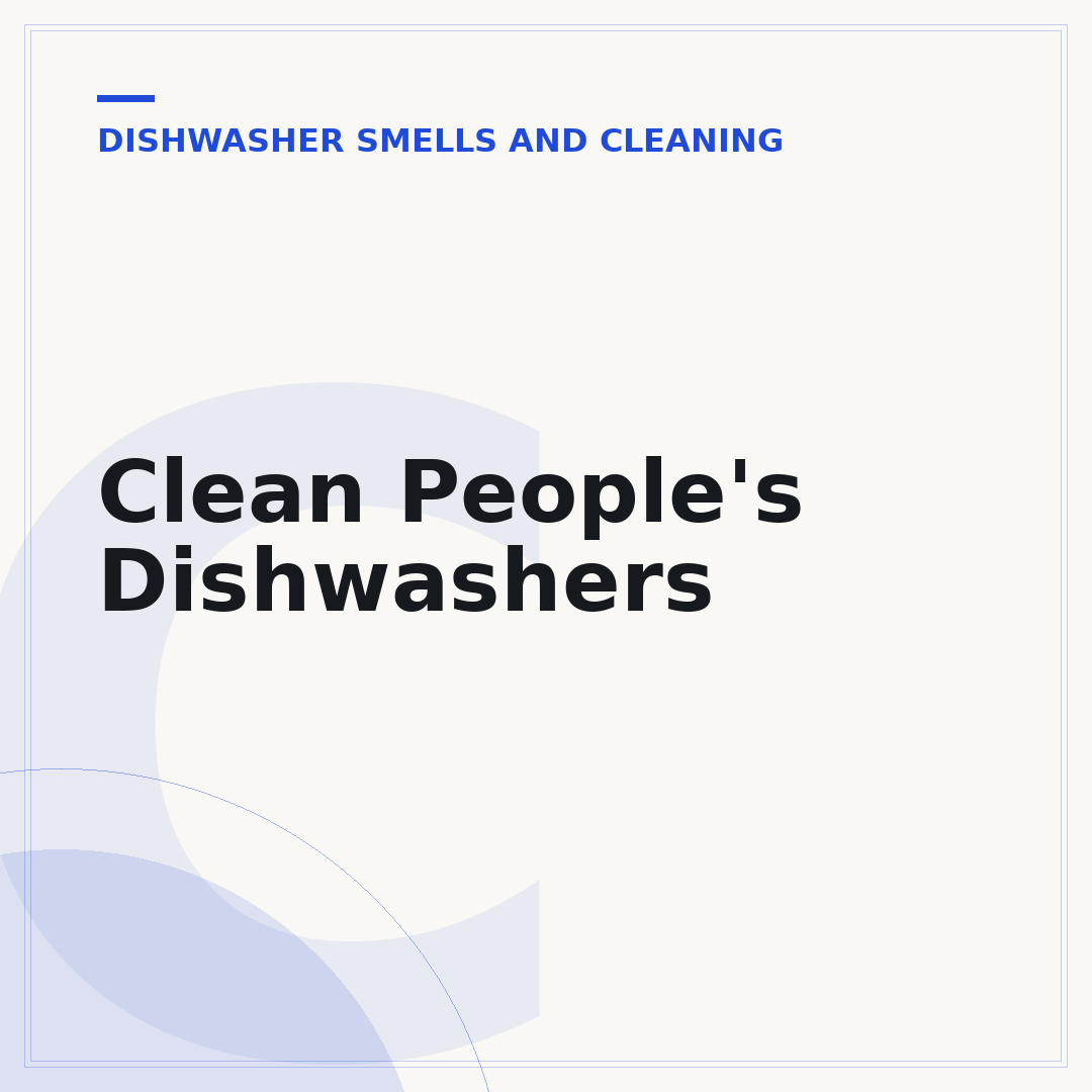 Clean People's Dishwashers