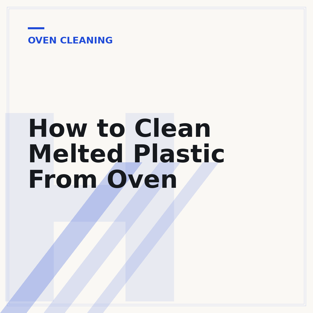 How to Clean Melted Plastic From Oven