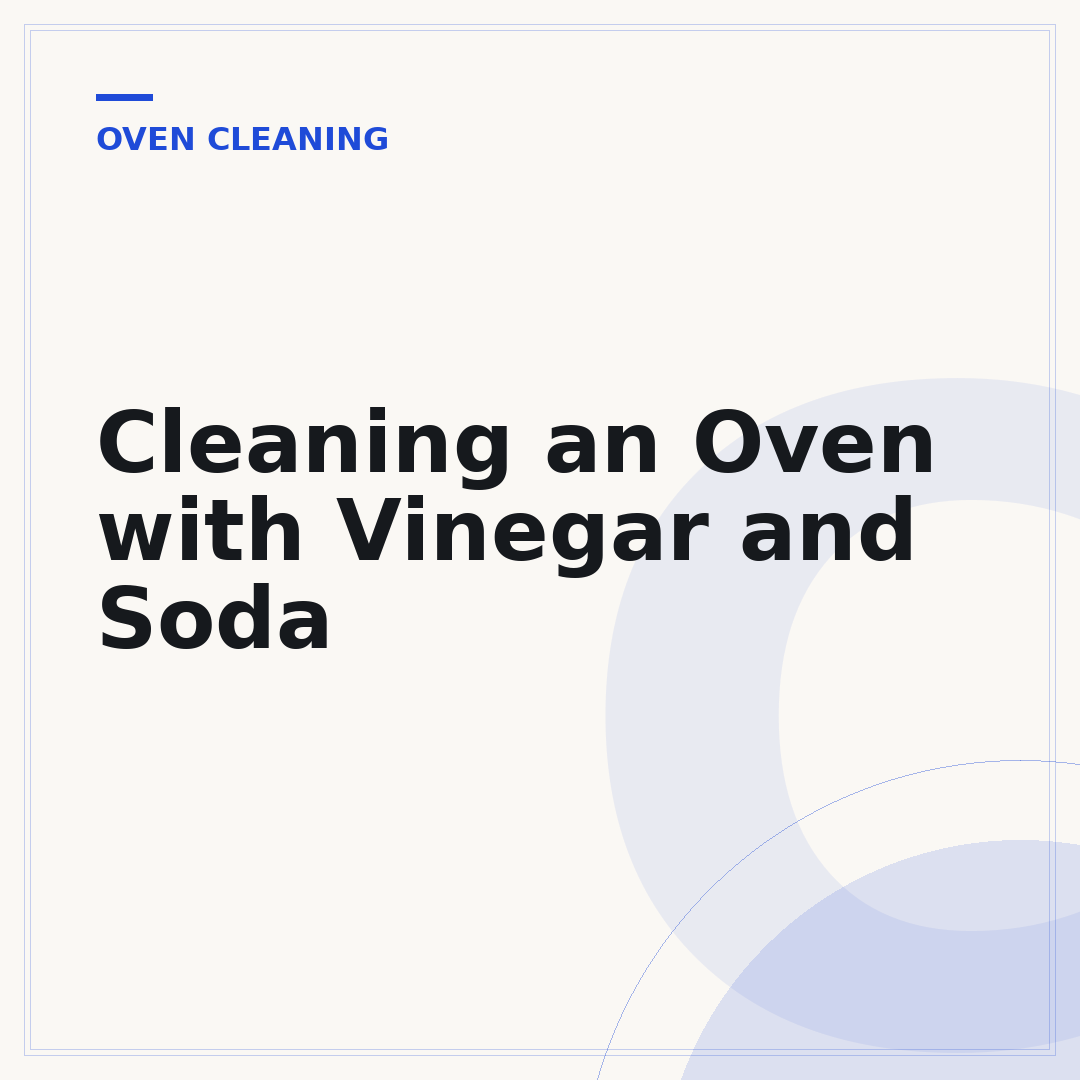 Cleaning an Oven with Vinegar and Soda