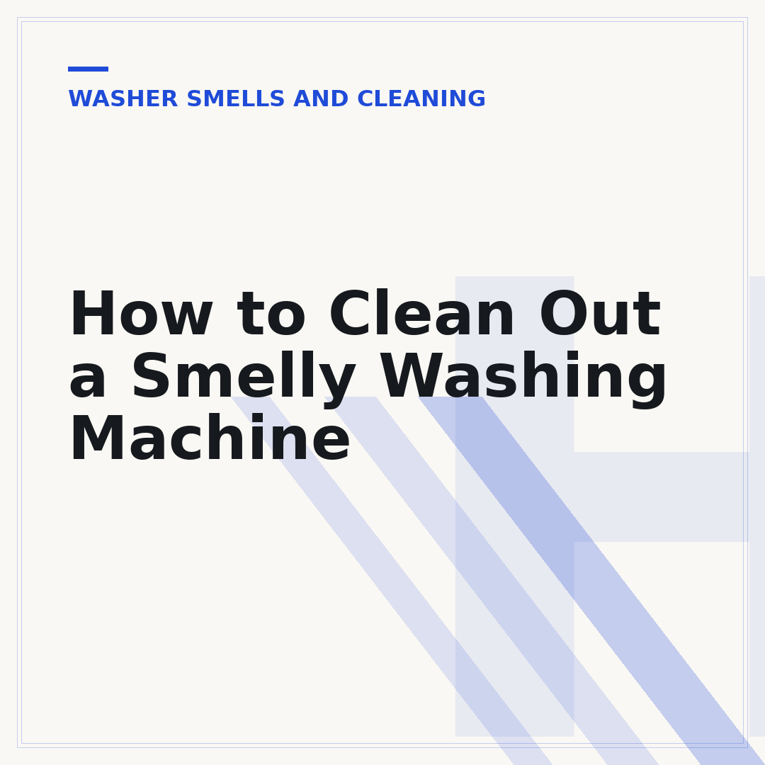 How to Clean Out a Smelly Washing Machine