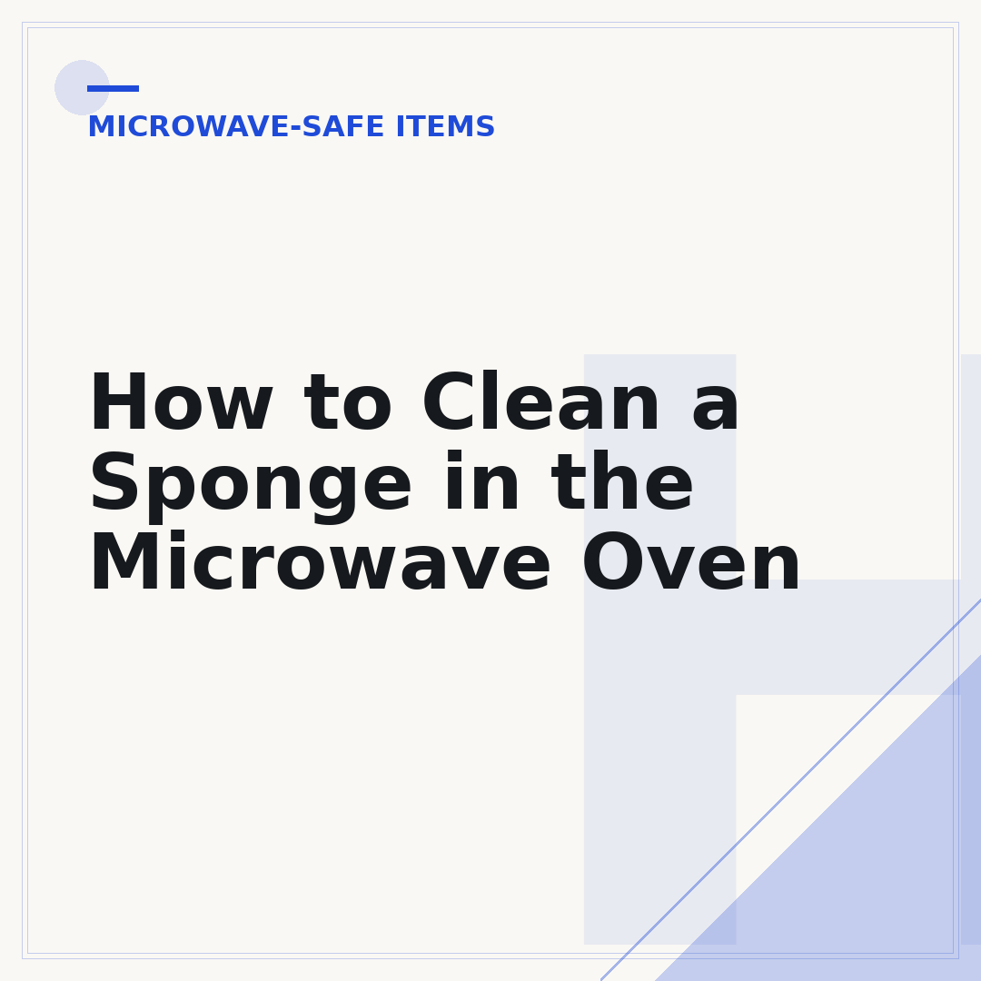How to Clean a Sponge in the Microwave Oven