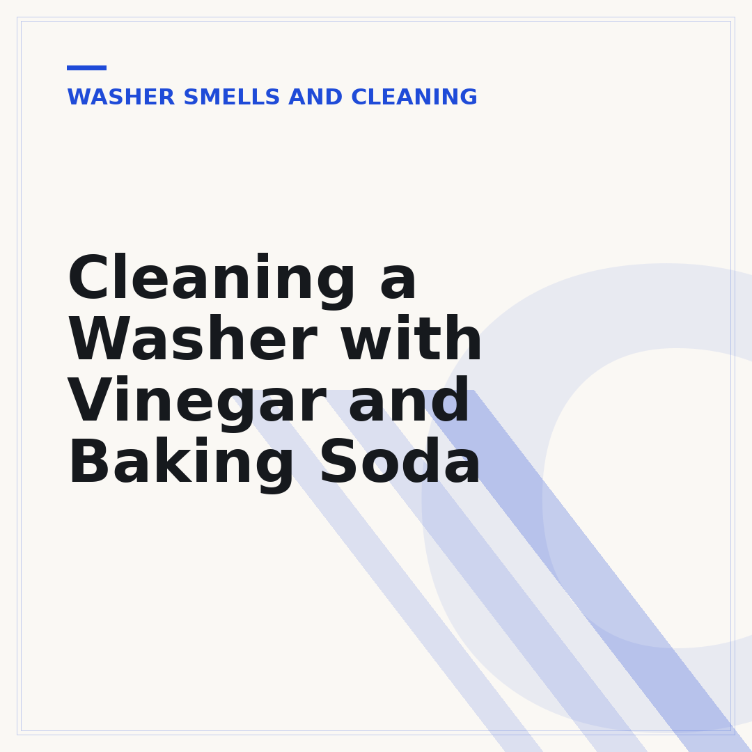 Cleaning a Washer with Vinegar and Baking Soda