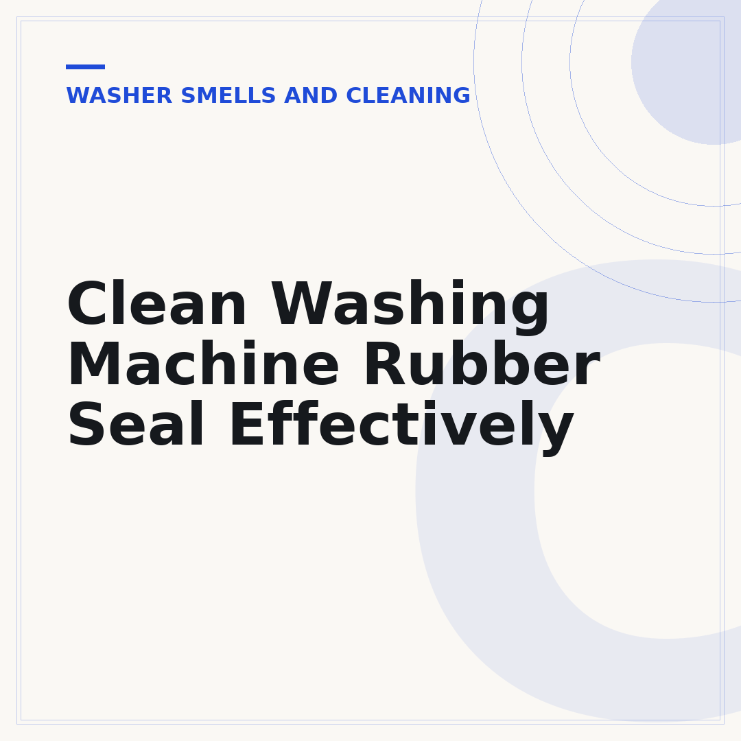 Clean Washing Machine Rubber Seal Effectively