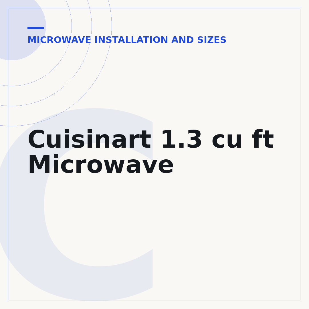 Cuisinart 1.3 cu ft Microwave