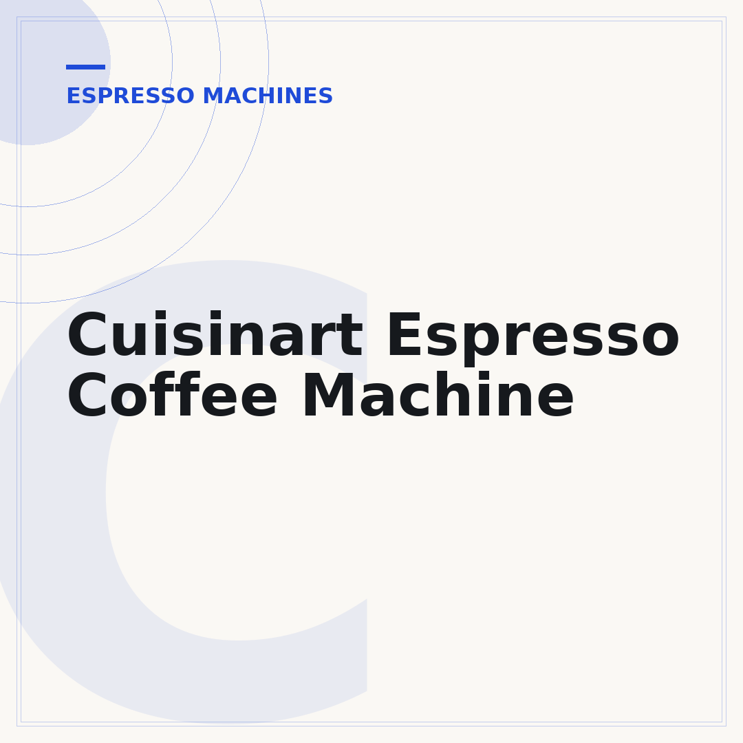 Cuisinart Espresso Coffee Machine