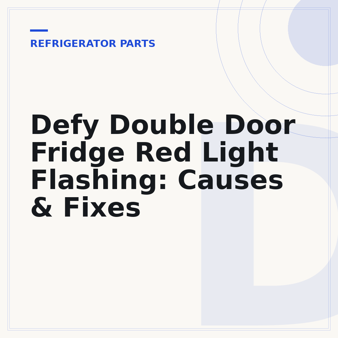 Defy Double Door Fridge Red Light Flashing: Causes & Fixes